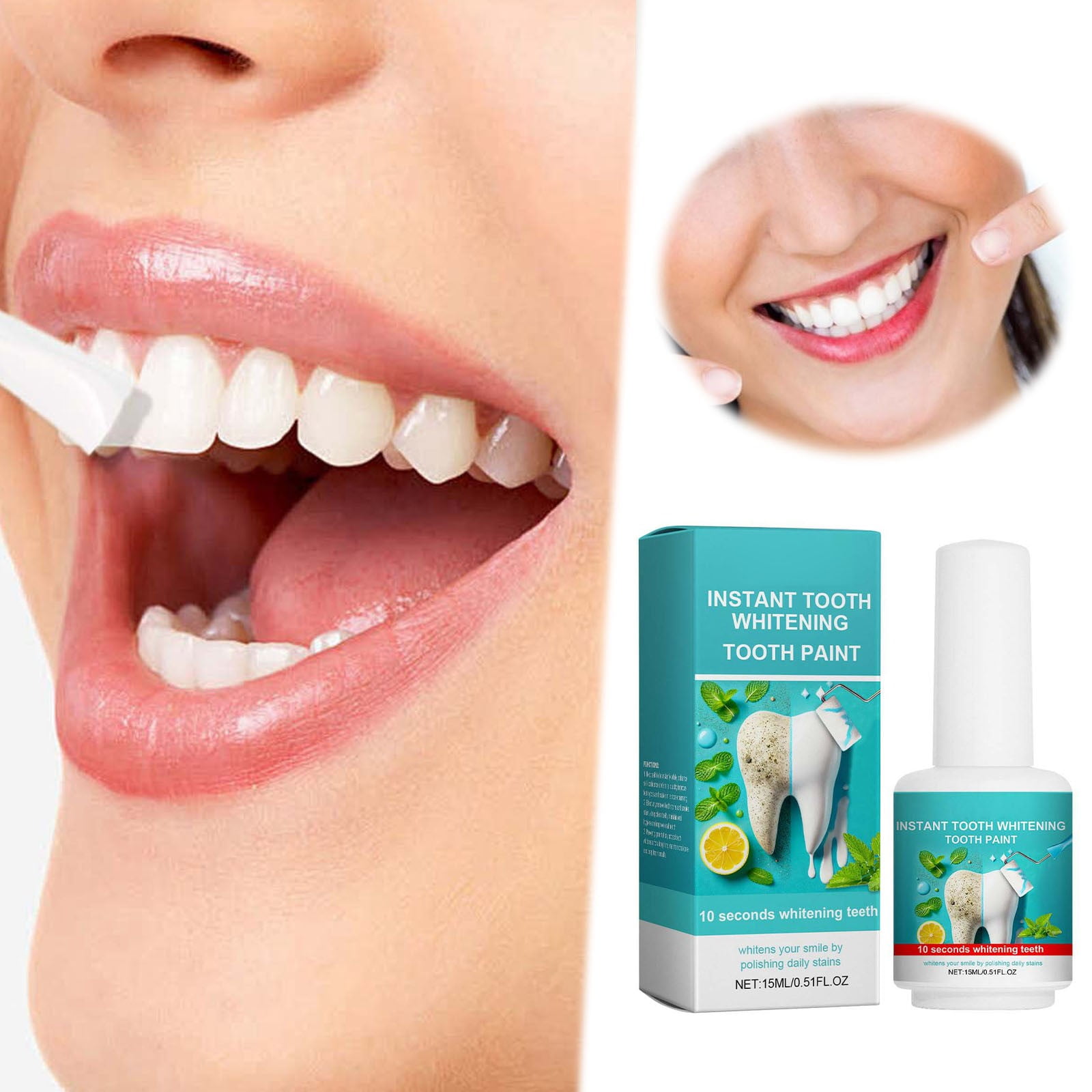 Tooth Care Paint Glossy Teeth Cleaning Teeth Stains Dirt Yellow Teeth ...