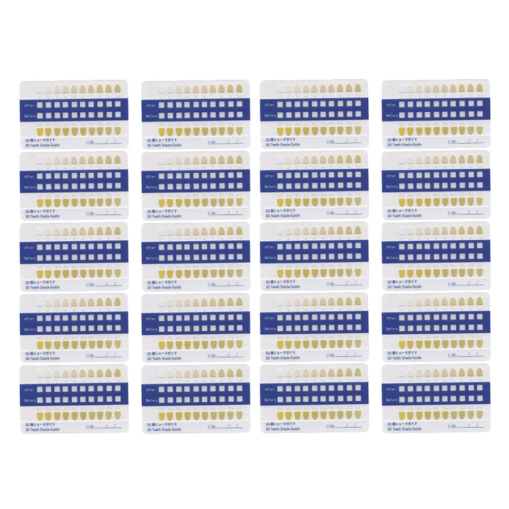 Tooth Color Chart 40 Pcs Teeth Contrast Oral Supplies Shades Cards