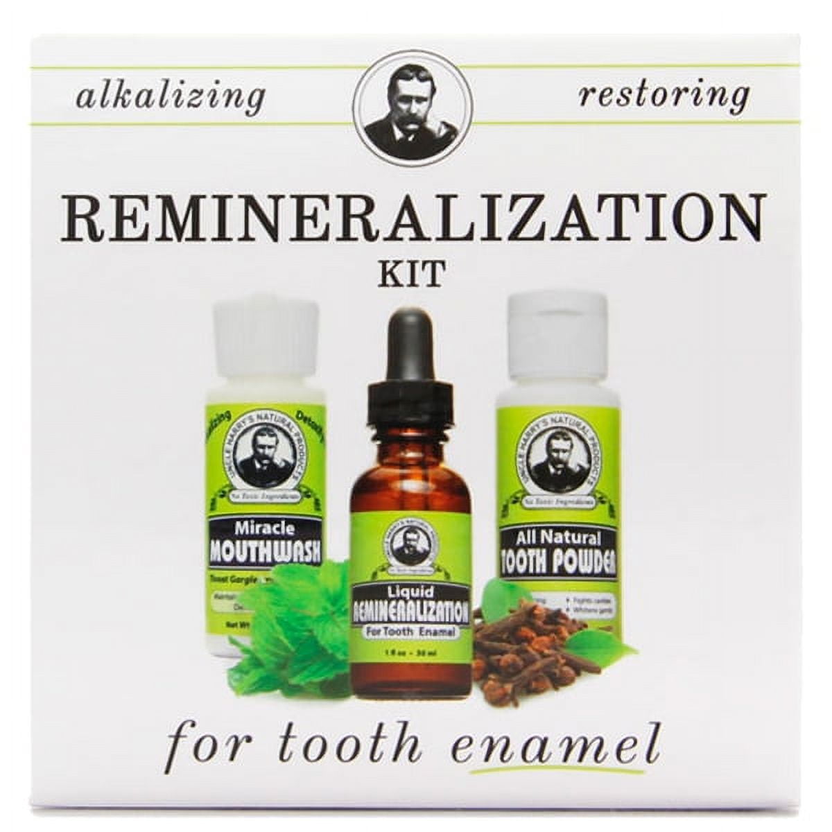Uncle Harry's Natural Dental Oral Care Kit for Tooth Enamel