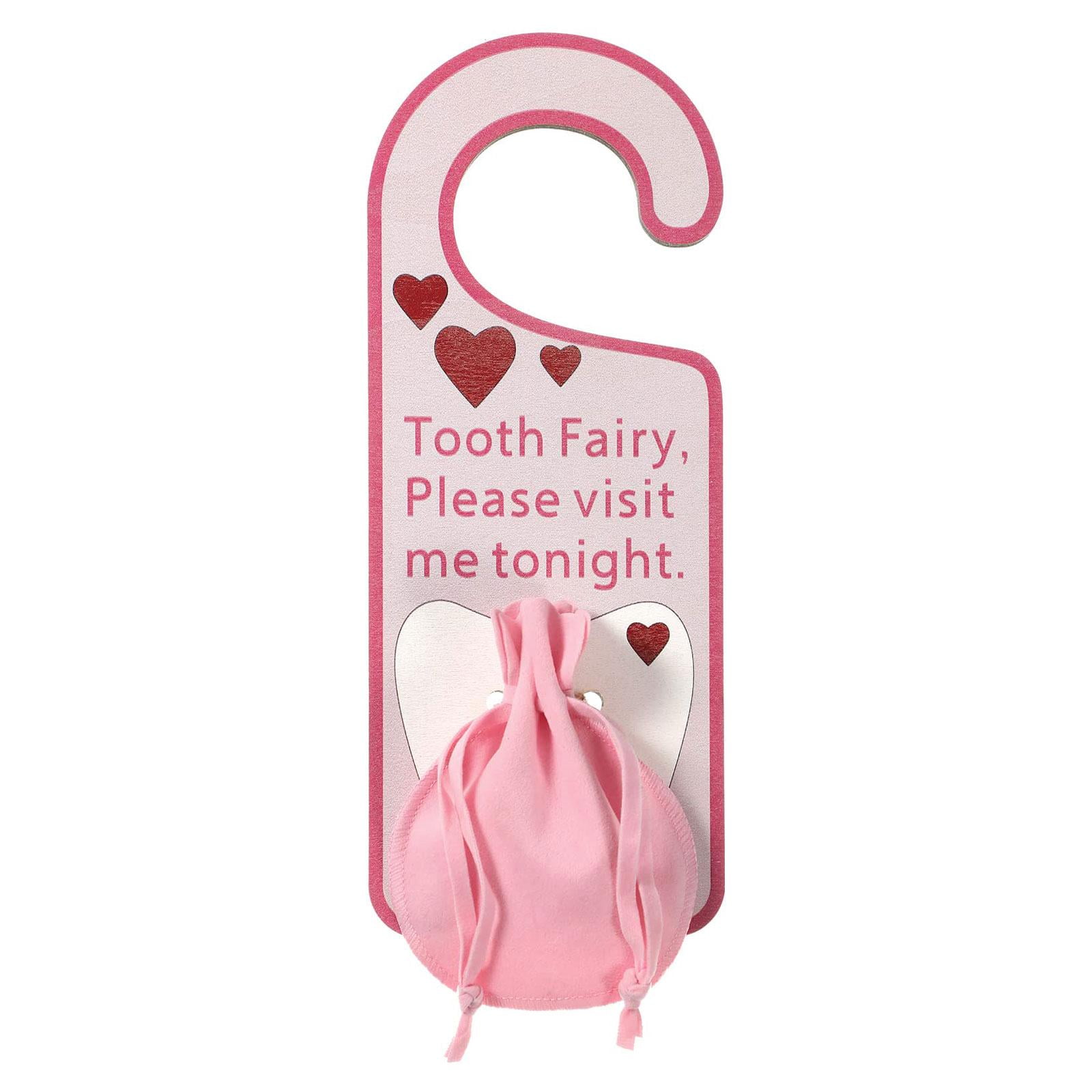 Tooth Fairy Door Hanger Premium Exquisite Cute Door Hanger Bag for Gift Kids