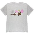 thumbnail image 1 of Tooth Fairy Ferret Pun Youth T Shirt Light Heather Grey YMD, 1 of 1