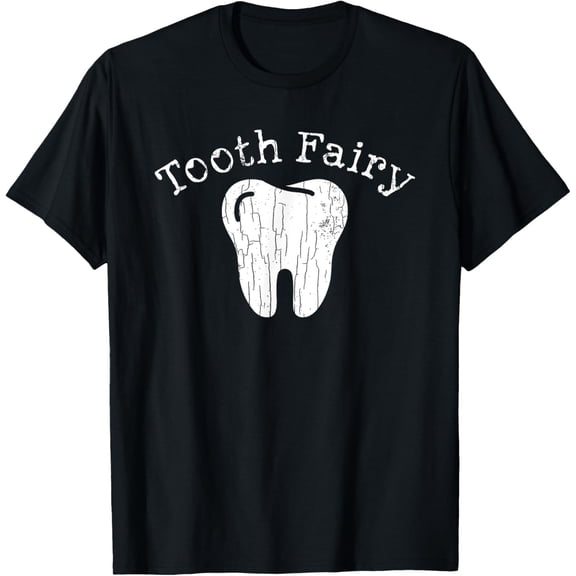 Tooth Fairy Funny Dental Dentist Girls Women Graphic T-Shirt men and women can wear, black, white, gifts