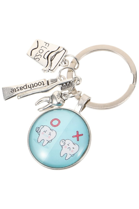 Tooth Key Chain Keychain Dental Assistant Gifts Charm Kids Party Favors Bag Pendant Wallet Staff Child