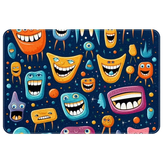 Tooth Machine Washable Non-Slip Polyester Door Rugs Office Rug Indoor Rug