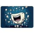 thumbnail image 1 of Tooth Non-Slip Polyester Door Mat Floor Mats Bath Rugs Machine Washable, 1 of 6