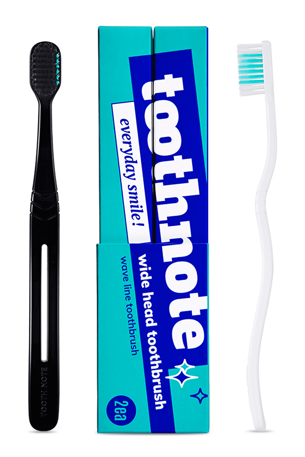 Tooth Note Manual Toothbrushes Wave Line (Infused Charcoal & White Set ...