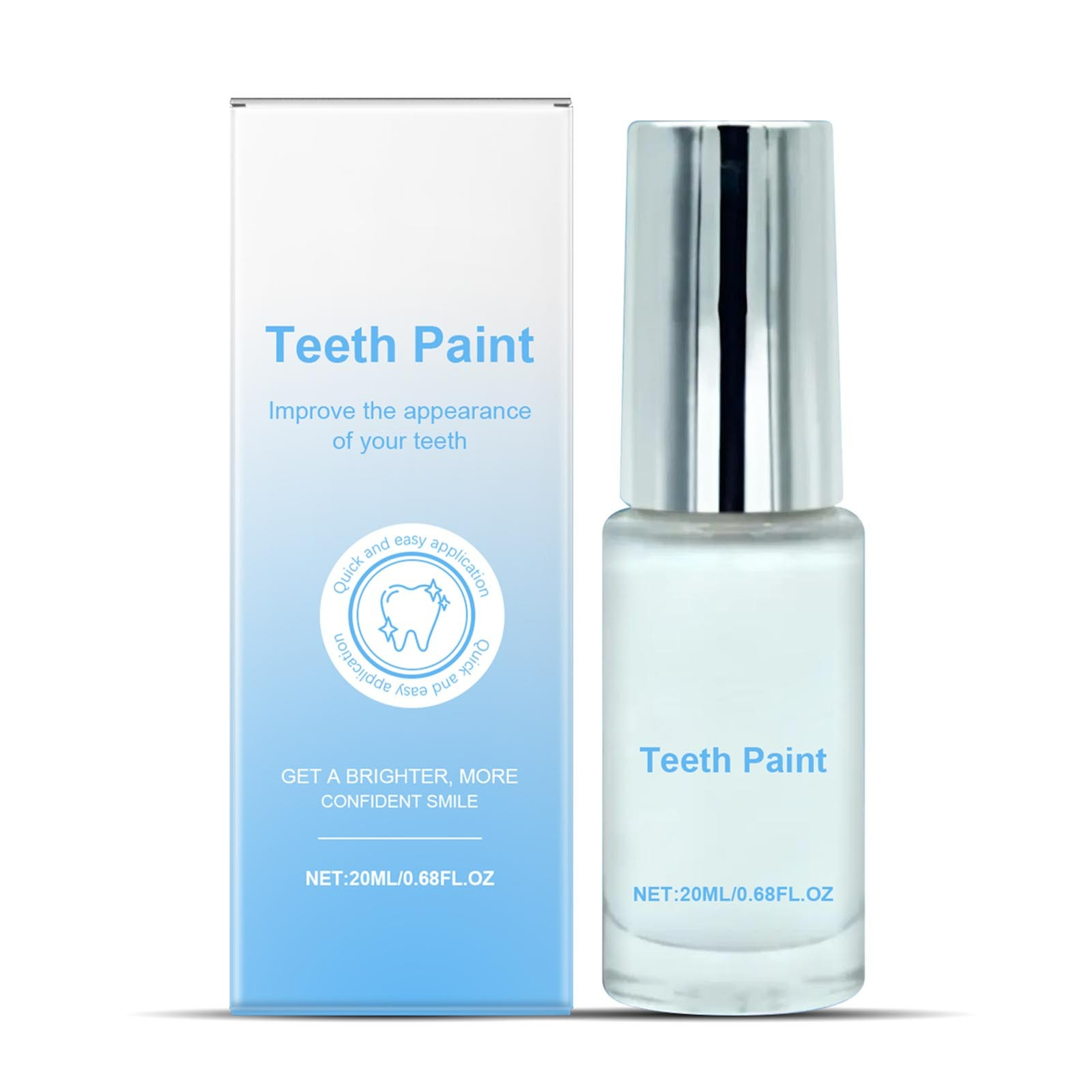 Tooth Paint,Smile Paint,Smile Tooth Paint,Teeth Paint,Tooth Paint Instant Teeth Whitening Paint,Tooth Cleaning Coating Non Irritating Reducing Tooth Stains(1pc 20ml/0.68fl.oz)from Biweutydys