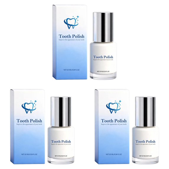 Tooth Polish - 3PCS Brush-On Polishing Liquid for Improving Smile Appearance, Portable Daily Use, Easy Application, Gentle Formula, Quick Cosmetic Smile Refresh, Oral Care Routine Makeup Organizers