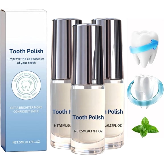 Tooth Polish, 5ml Tooth Paint, Teeth Whitening Paint, Portable and Long Lasting White Essence Teeth Paints, Brighting & Polish Teeth in Minutes, Gentle Whitening Teeth Care, Easy to Use