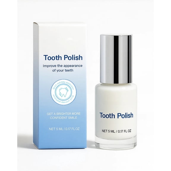 Tooth Polish Gentle Formula, Smooth Polishing Texture, Portable Bottle for Daily & On-the-Go Oral Care Use