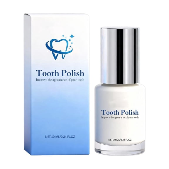 Tooth Polish Gentle Formula for Teeth, Smooth Polishing Texture, Portable Bottle with Silver Cap for Daily & On-the-Go Oral Care Use