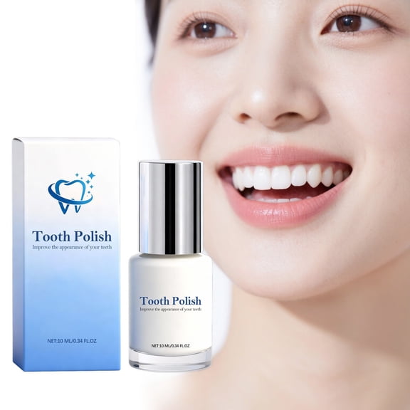 Tooth Polish Paint,Cosmetic Teeth Polishing Liquid for Improving Teeth Appearance,Portable Gentle Teeth Whitening Kit,Promotes Fresh Breath,Portable Oral Care Brush For ong-Lasting Results