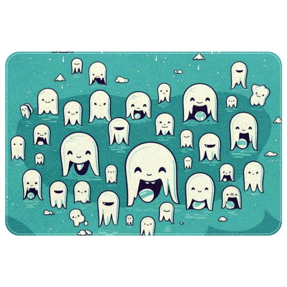 Tooth Polyester Non-Slip Machine Washable Bath Rug Door Carpet Chair Rug
