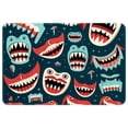 thumbnail image 1 of Tooth Polyester Non-Slip Machine Washable Door Rug Game Mat Kitchen Rug Office Rugs, 1 of 1