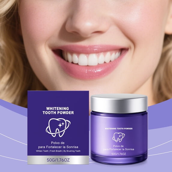 Tooth Powder for Enamel Strengthening, Toothpaste Powder for Gum Health and Oral Care, Mint Teeth Brightening Powder for Stains, Fine Powder for Gentle Cleaning, Portable Travel Size 50g for Home