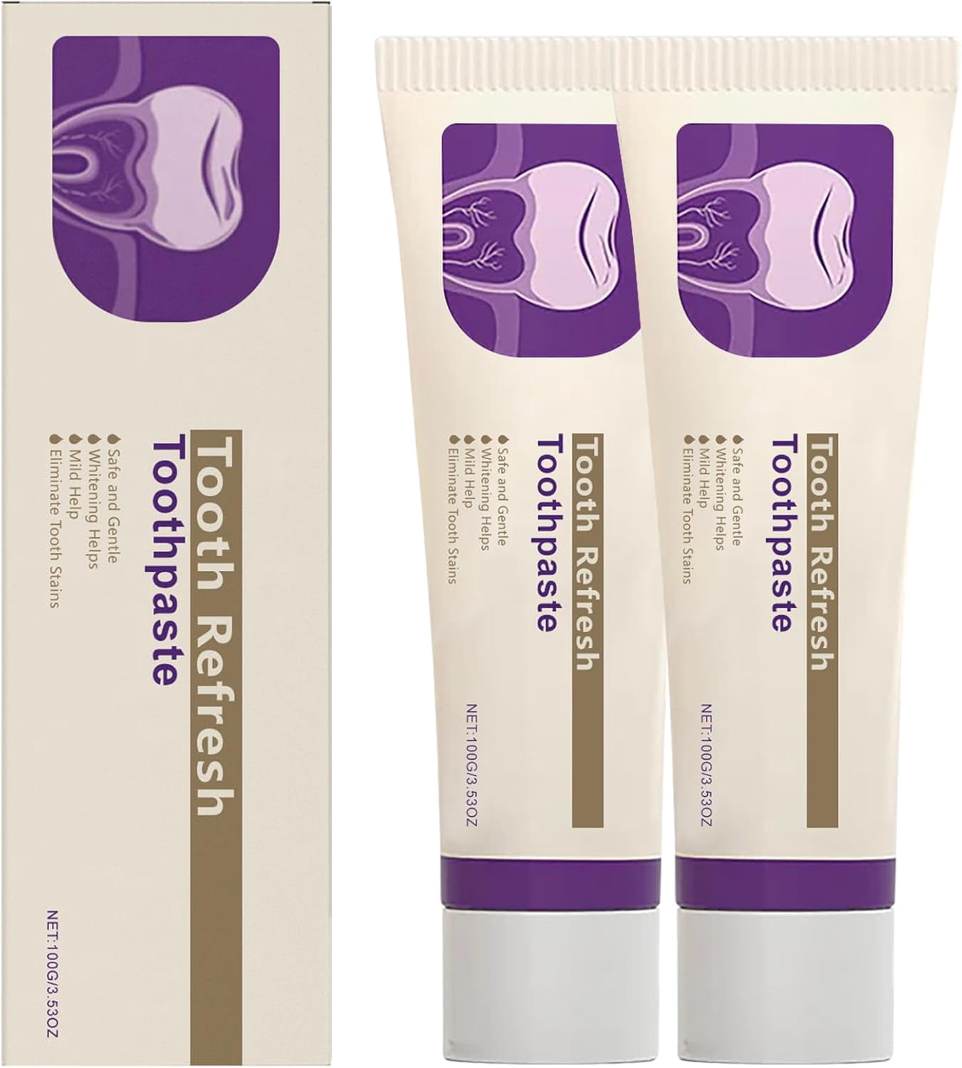 Refresh Toothpast Tooth Refresh Toothpaste - Teeth Whitening Stain Removal Toothpaste for ...