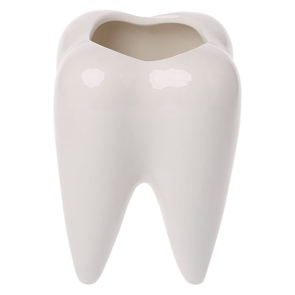 Tooth Shape Ceramic Flower Pot Green Succulent Planter Cactus Container Decor