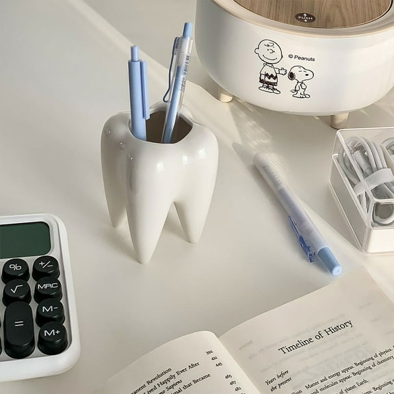 Tooth Shaped Pen Holder Oothbrush Cup Succulent Pots Cute Tooth Shaped Ceramic Air Holder Flower Planters Plants Not In Included