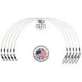 thumbnail image 1 of Tooth Shield Tackle 5 Pack 80 lb. 14" Premium Fluorocarbon Tooth Shield Tackle Musky Leader Muskie Pike Leader (Crane Swivel), 1 of 2