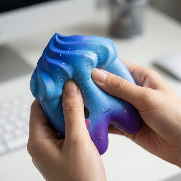 Tooth Squishy,Slow-Rising Simulated Starry Soft Rubber Sensory Fidget for Stress Relief,Soft Squeeze Stress Ball,Quiet Stimming for Adult Desk Fun