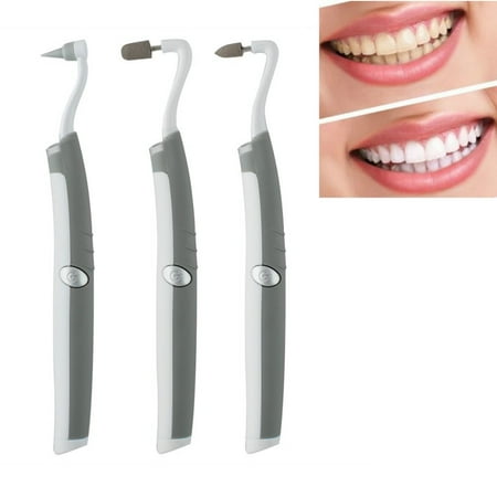 Tooth Stain Remover, Tartar Eraser Polisher, Multifunction Sonic Tooth Stain Eraser,Professional Teeth Whitening Polishing Cleaning Kit, Calculus Removal Effectively,Use AAAA Battery (Not Included)