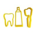 thumbnail image 1 of Tooth, Toothbrush, and Toothpaste Cookie Cutter (Set)- Fast Shipping - Sharp Edges - Exceptional Quality, 1 of 5