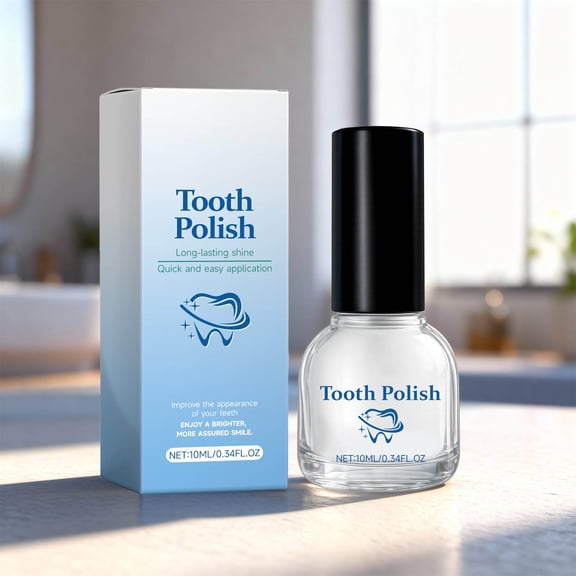 Tooth Whiten Polish,Cosmetic Teeth Polishing Liquid for Improving Teeth Appearance,Portable Gentle Teeth Whitening Kit,Safe Formula & Long-Lasting Results,Portable Oral Care,10ml