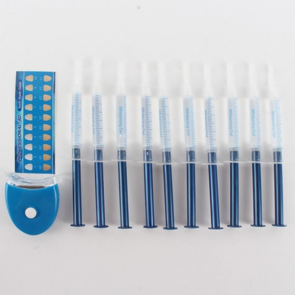 Tooth Whitening Dental Teeth 44 Carbamide Peroxide 10 Syringes of Teeth Whitening Gel 1 LED