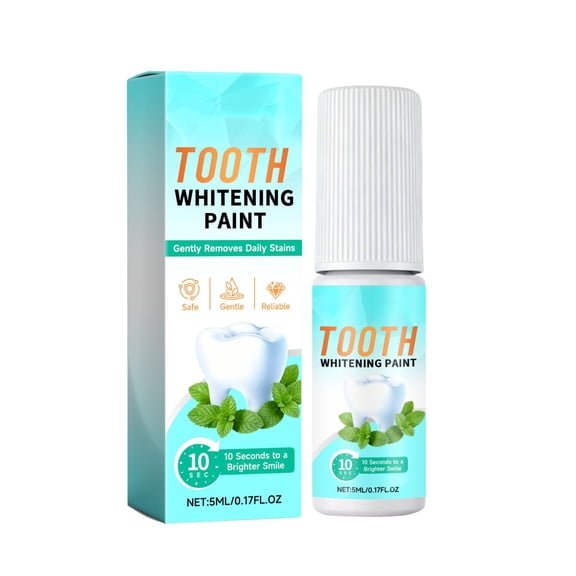 Tooth Whitening Paint - 5ml, Instant White Teeth, Gentle & Safe Formula, Easy to Use & Portable, Long-Lasting Results for a Confident Smile
