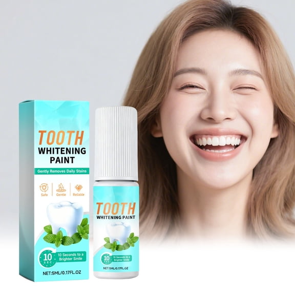 Tooth Whitening Paint – Instant White Teeth, Gentle & Safe Formula, Easy-to-Apply Portable Teeth Paint for Long-Lasting Smile Brightening