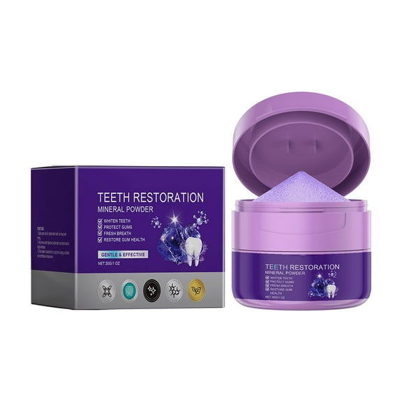 Tooth Whitening Powder - Teeth Restoration Powder, Tooth Powder for Strengthening Teeth & Gums, Whitening, Fresh Breath, Gentle Ingredients, Holiday Gift Idea, 80g