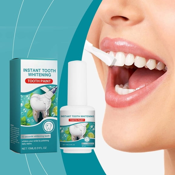 Tooth Whitening Tooth Paint,15ML Enamel-Friendly Formula for Bright Smiles and Fresh Breath,Eliminated Yellow Stains In Second,Safe and Effective Instant Oral Cleaning Antis-pigment Precipitation