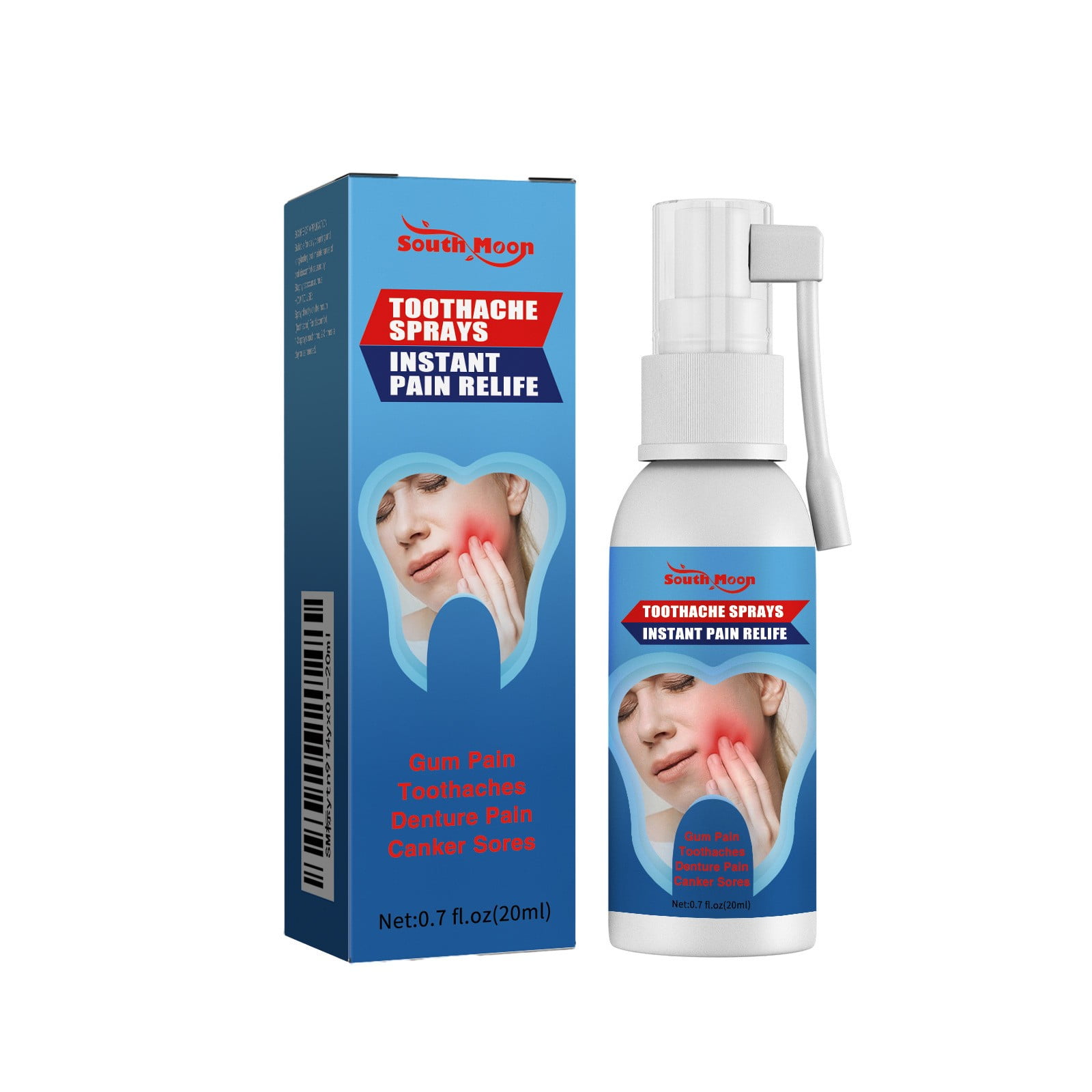 Toothache Stop Spray,Mouth Ulcers,Swollen Tooth Mouth Pain,Tooth Decay