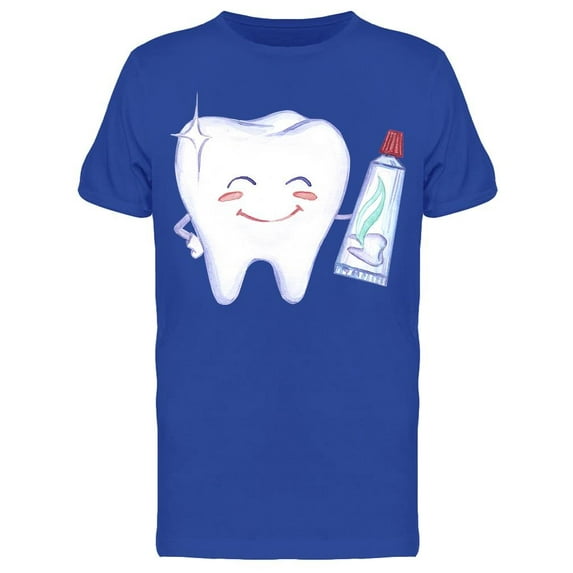 Toothbrush And Toothpaste T-Shirt Men -Image by Shutterstock, Male Large