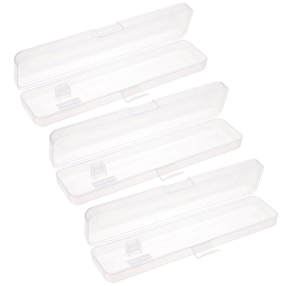 3-Pack Transparent Storage Containers for Toothbrush, Comb, Toothpaste - Convenient Bathroom Organizer Set
