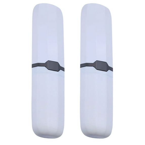 Toothbrush Case 2 Packs, Toothbrush Holder Travel, 20*5.5cm Portable Toothbrush Case for Traveling-white
