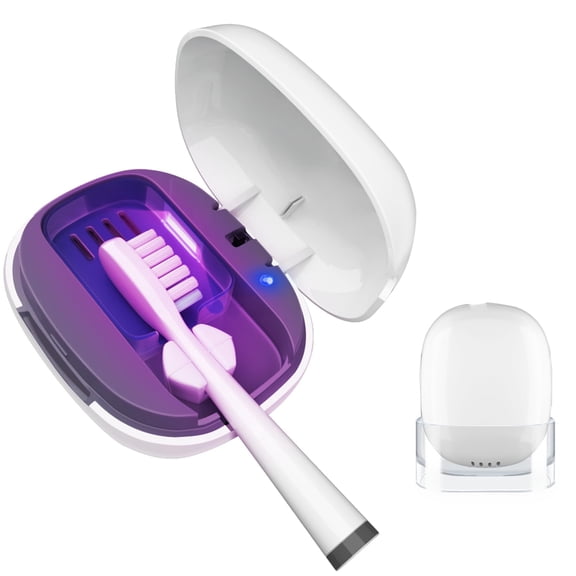 Toothbrush Covers Case San itizer and Holder with Light,Toothbrush Covers with Holder, Rechargeable Portable Toothbrush Cleaner Case