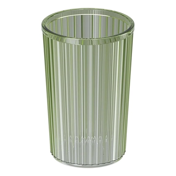 Toothbrush Cup, Clear Plastic Tumbler for Bathroom, Portable Mouthwash Mugs for Travel, Minimalist Round Toothbrush Cup, Multi-Purpose Drinking Cup for Coffee, Milk, and Water,Green