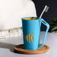 thumbnail image 1 of Toothbrush Cup with Handle, Durable Plastic Bathroom Rinsing Cup for Mouthwash and Travel, Multi-Use Shower Water Cup with Easy Grip, Compact Design for Home Oral Care, 1 of 6