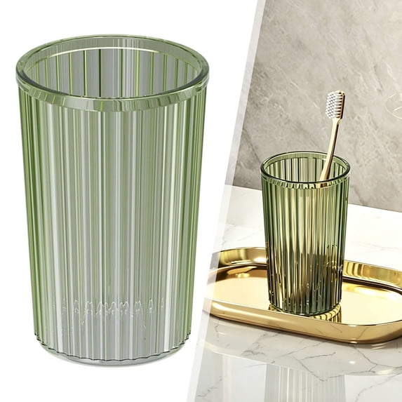 Toothbrush Cup Holder, Unbreakable Cup, Multi-Purpose Mouthwash Tumbler, Family Bathroom Tumbler, Travel & Camping Plastic Tumbler, PET Bathroom Cup, Portable Toothbrush Holder Cup,Green