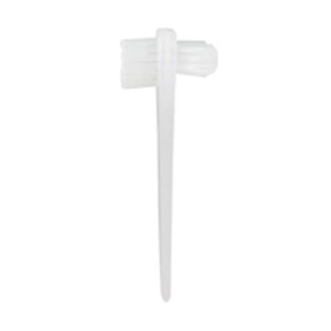 Toothbrush, Denture Brush, Two-Sided Clear Polypropylene Bristles, Clear Handle