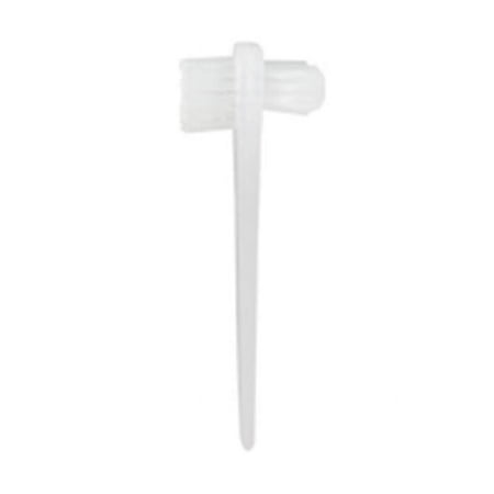 Toothbrush, Denture Brush, Two-Sided Clear Polypropylene Bristles, Clear Handle