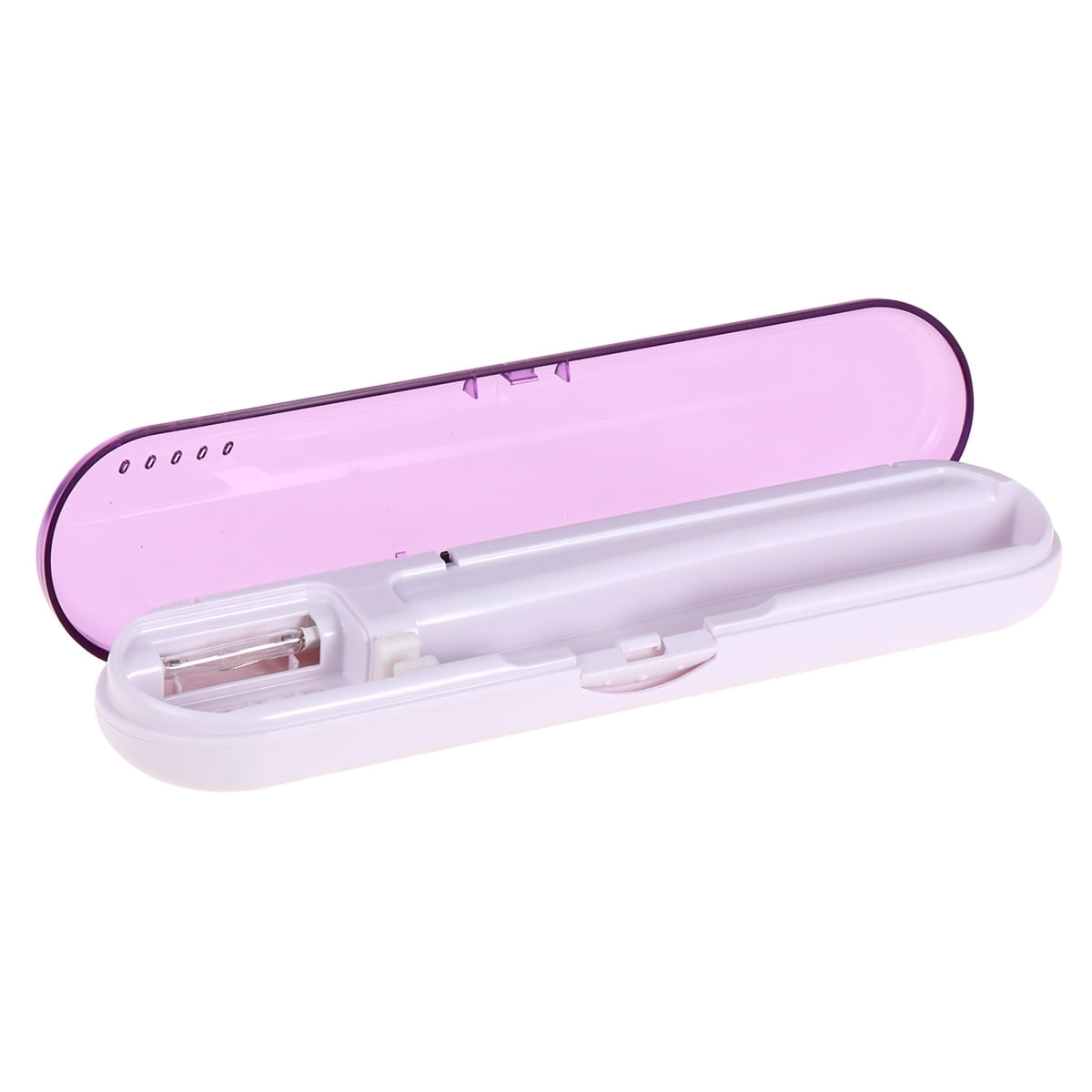 Toothbrush Disinfectant Case UV Light Sanitizer Holder Purple