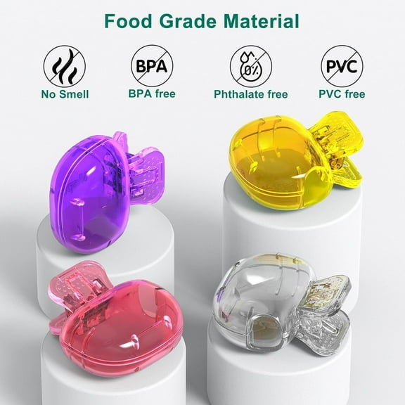 Toothbrush Head Cover Cap: Tooth Brush Protector Clip Compatible with Oral-B Philips Colgate AquaSonic - Plastic Pod Travel Case - 4 Packs