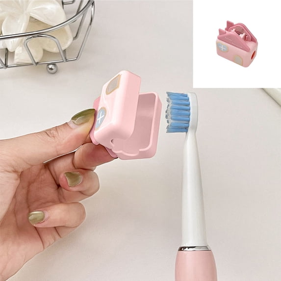 Toothbrush Head Cover Plastic House-Shaped with Secure Clip for Travel, Camping and Daily Use