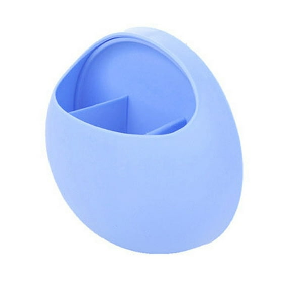 Toothbrush Holder Basdi Suction Cup Toothbrush Holder - Wall Mount Organizer Rack for Bathroom | Strong Grip, No Drilling, Saves Counter Space for Families and Small Bathrooms, Suction Cup Rack, Blue