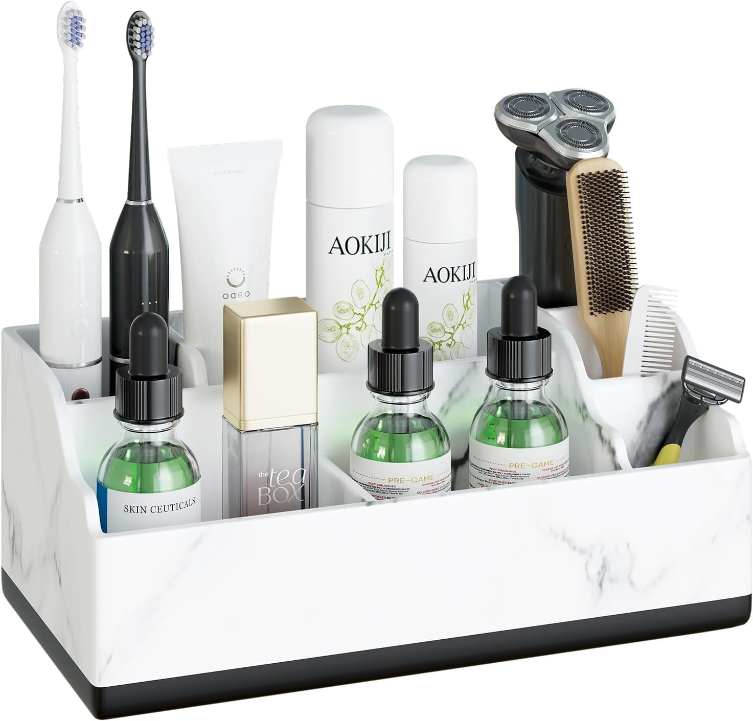 Toothbrush Holder Bathroom Storage Rack Countertop, New 7 Slot Electric ...