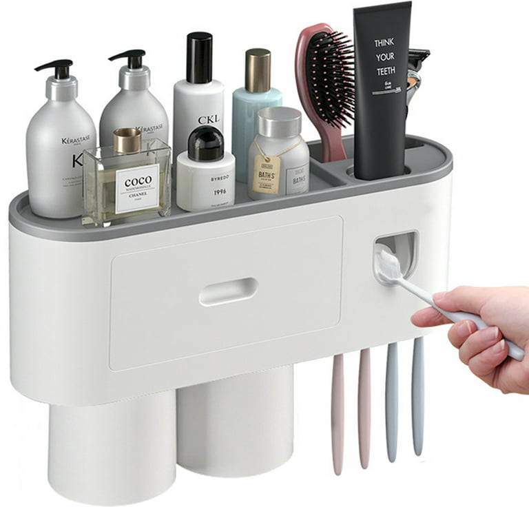 https://i5.walmartimages.com/seo/Toothbrush-Holder-Bathroom-Toothpaste-Dispenser-Wall-Mounted-Cup-Bathroom-4-Brush-Slots-2-Cups-1-Cosmetic-Drawer-Large-Storage-Tray_1dd8003a-21e6-4bc7-bedb-4017c72f9053.ae77b3b924a3541b5bb042c5d93ef23a.jpeg?odnHeight=768&odnWidth=768&odnBg=FFFFFF