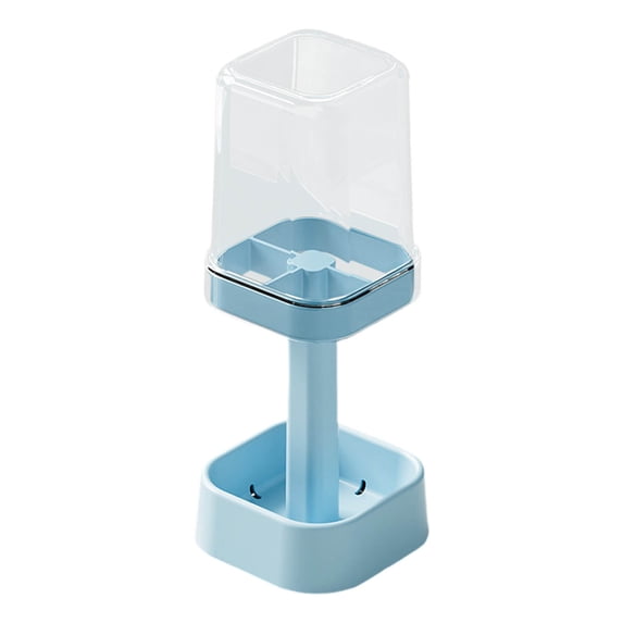 Toothbrush Holder with Cover - Bathroom Toothbrush Cup and Toothpaste Organizer - Covered Toothbrush Stand with Lid for Countertop - 2 in 1 Toothbrush Storage with Rinse Cup - Bathroom Sink Organizer