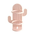 thumbnail image 1 of Toothbrush Holder Cozival Wall Mounted Toothbrush Holder, Cactus Design Perforated Storage Rack with Drain, Adhesive Bathroom Organizer for Toothbrushes and Toothpaste, Bathroom Organizer, Pink, 1 of 4